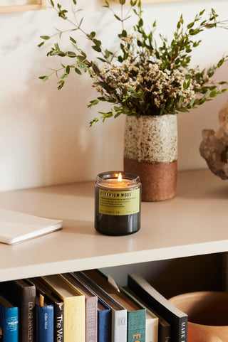 P.F. Candle Co Geranium Moss Candle 7.2oz lifestyle