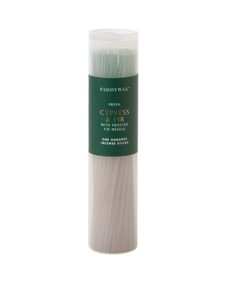 Paddywax Cypress and Fir Incense sticks with glass holder