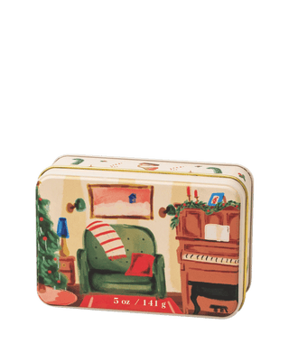 Christmas Holiday Tin Candle - Pomegranate Spruce