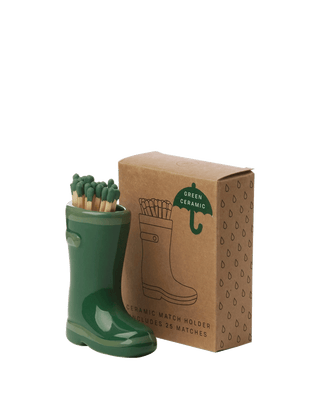 Dark Green Wellington Boot Matchstick Holder