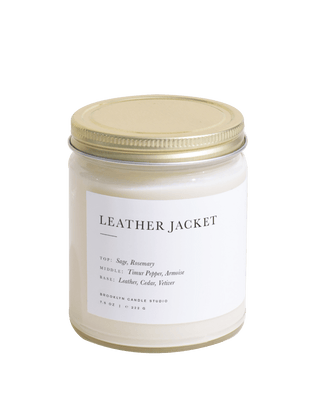 Brooklyn Candle Studio Leather Jacket Candle Minimalist 8oz