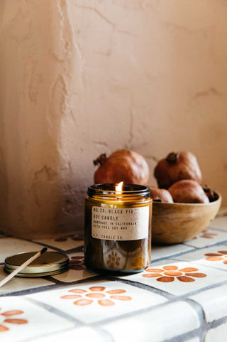 P.F. Candle Co No.28 Black Fig Candle 7.2oz Lifestyle