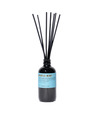 p.f. candle co myrtle mint reed diffuser 103ml glass bottle fresh and earthy home fragrance