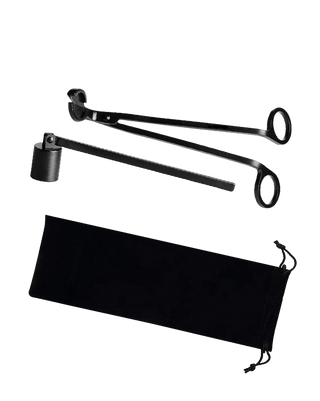 mellowover candle care set with wick cutter and snuffer in matching velvet pouch essential candle accessory kit for trimming wicks and extinguishing flames