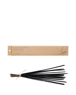 pf candle co patchouli sweetgrass incense 15 sticks from classic collection in kraft paper box 1 hour burn time each earthy grassy home fragrance fresh nostalgic aromatherapy meditative scent